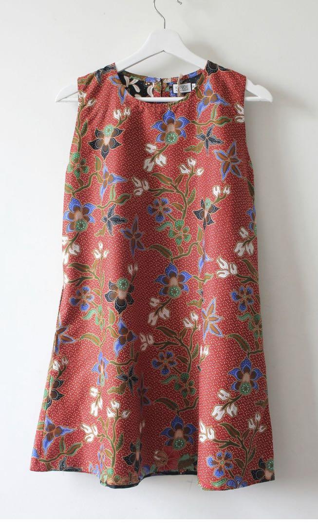 Batik shift deals dress
