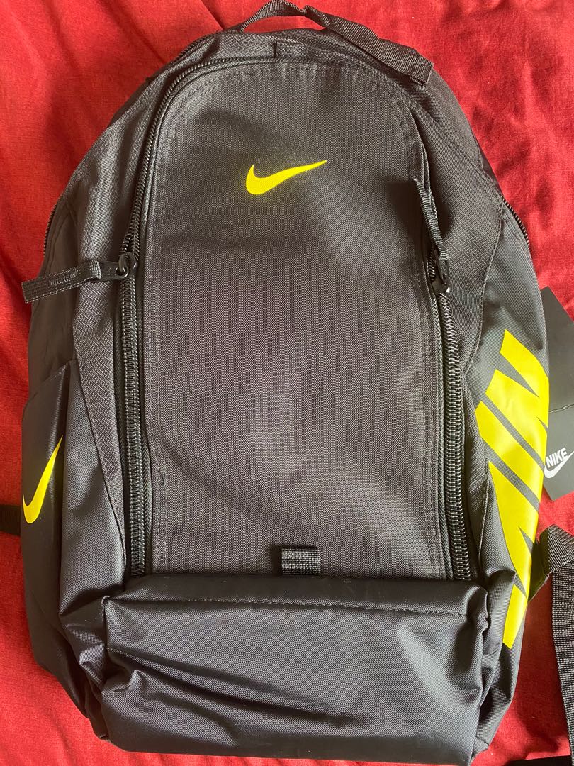 yellow backpack nike