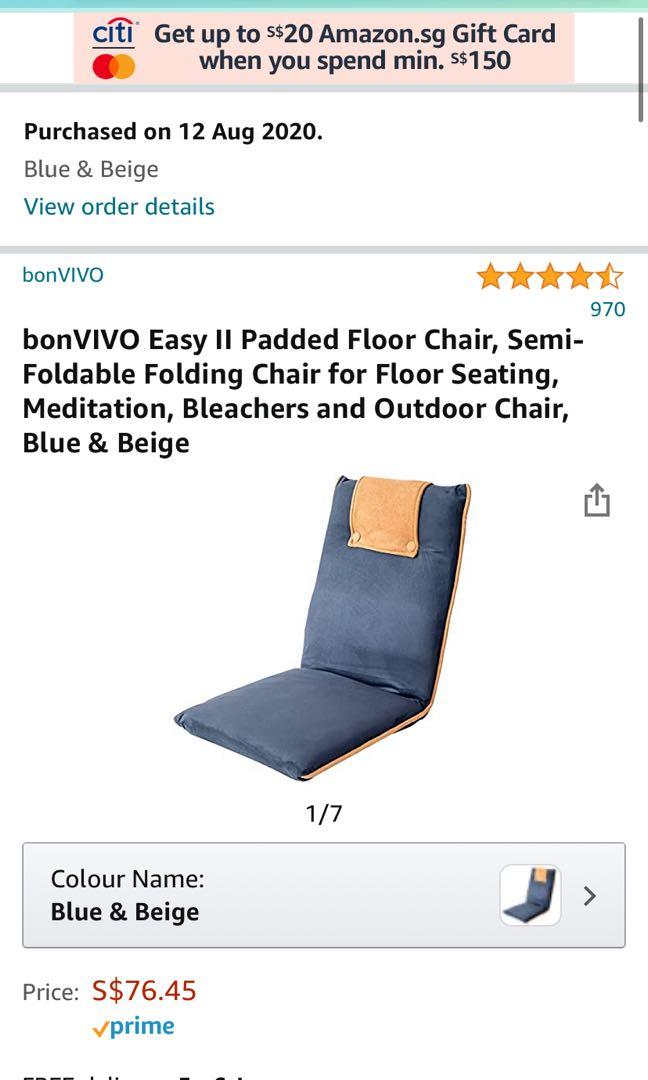 bonVIVO Easy 2 padded floor chair Furniture Home Living