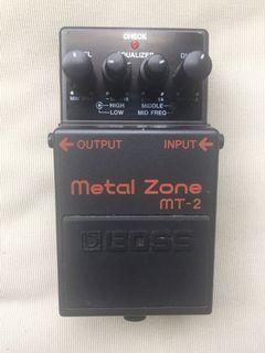 Boss Metal Zone guitar pedal.