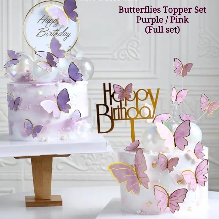Butterflies Cake Topper Set, Hobbies & Toys, Toys & Games on Carousell