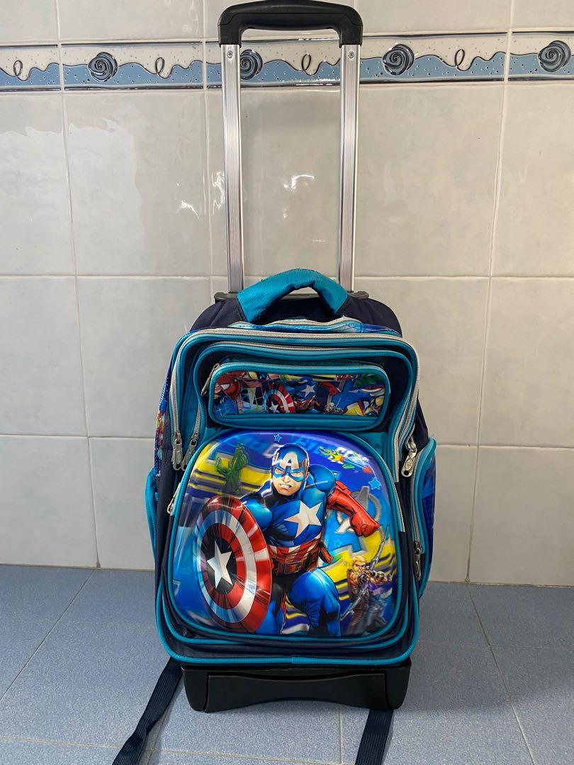 Captain america hotsell trolley school bag