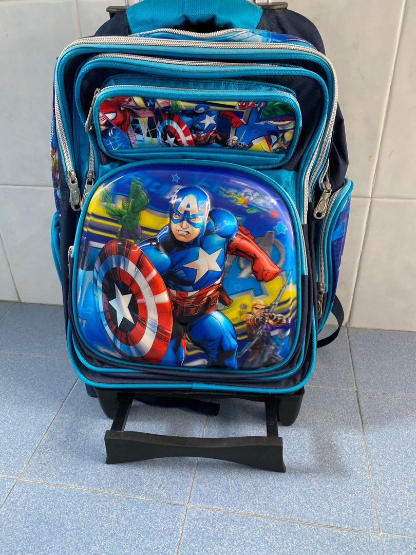 Captain America Trolley School Bag