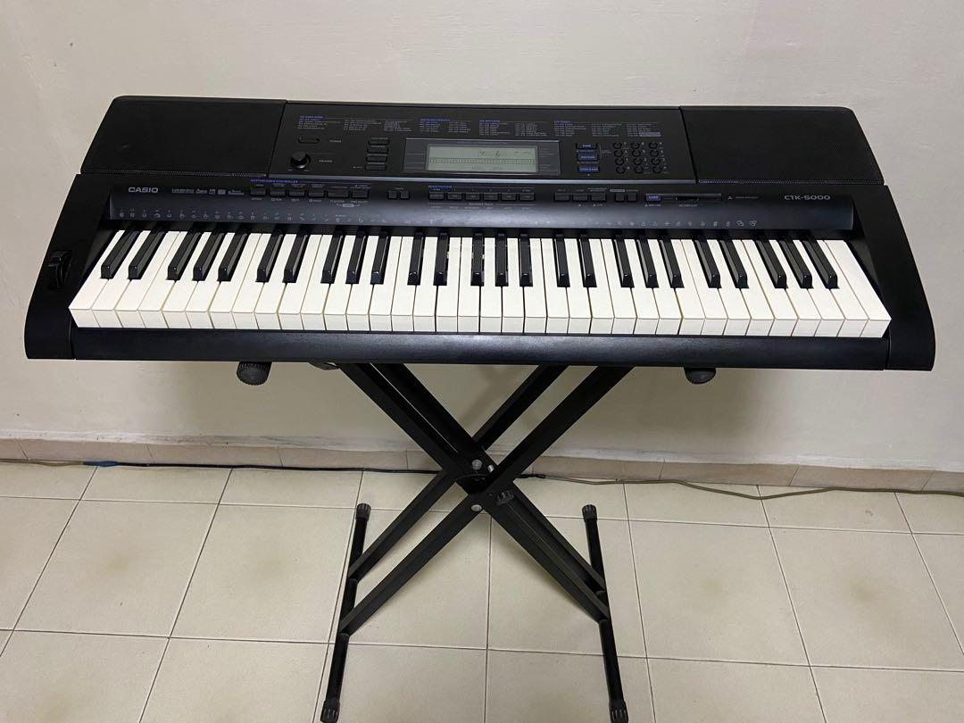 Casio digital portable keyboard CTK5000 (with stand), Hobbies & Toys