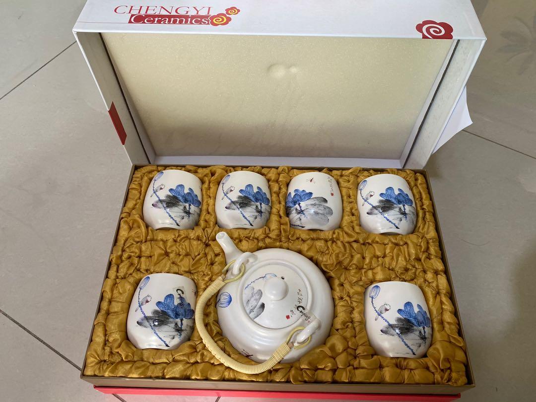 Chengyi Tea Set with original gift box, Furniture & Home Living