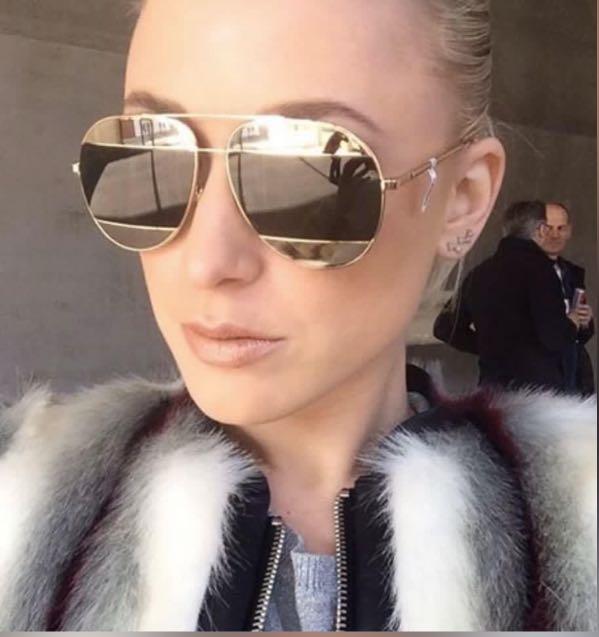 dior split sunglasses rose gold