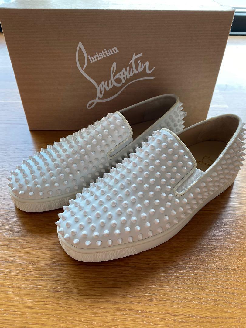 Louboutin roller boat white hot sale