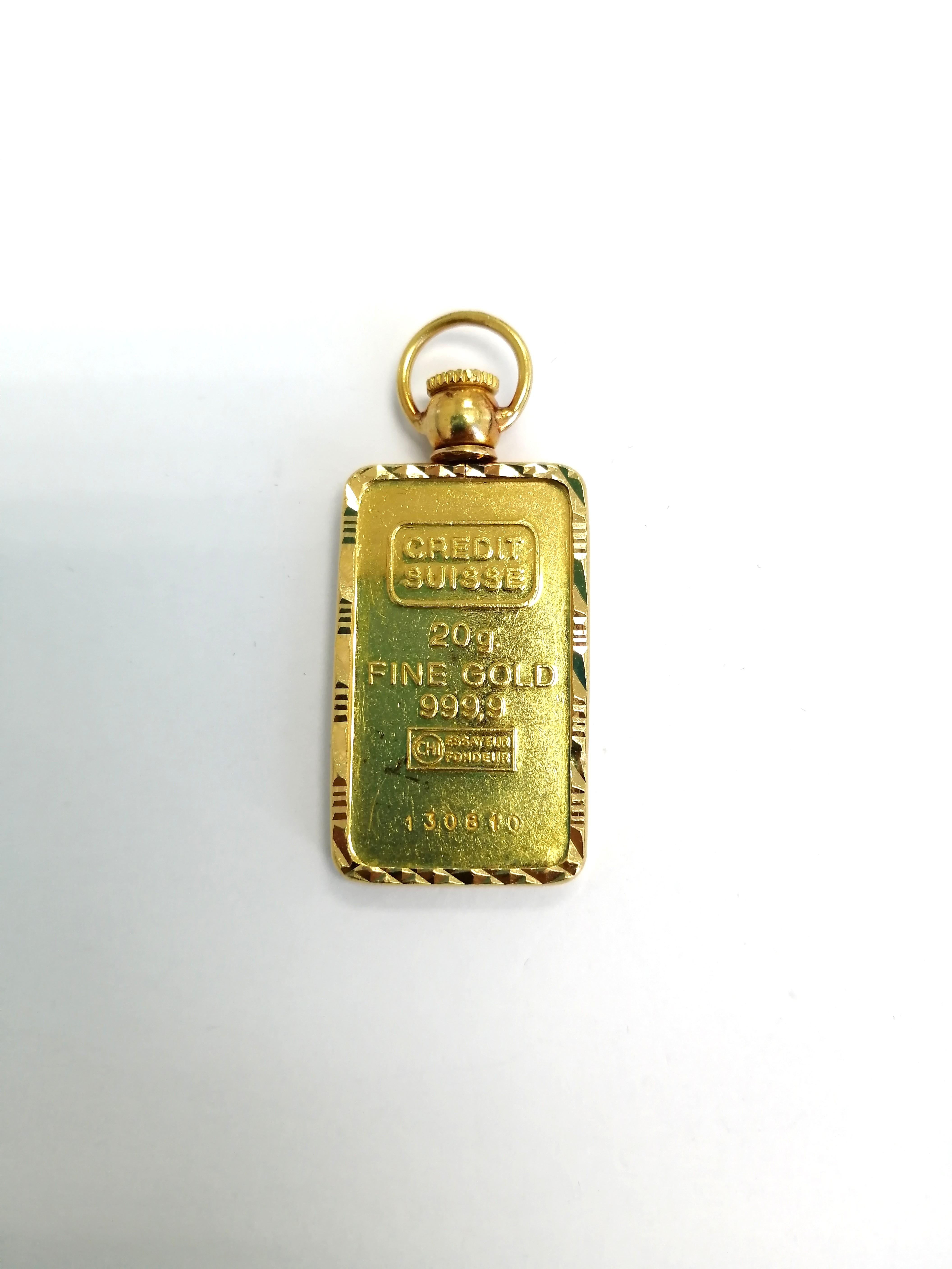 Credit Suisse g 999 9 Gold Bar With 916 Gold Holder 5 23g Women S Fashion Jewelry Organisers Necklaces On Carousell Credit Suisse g 999 9 Gold Bar With 916 Gold Holder 5 23g Women S Fashion Jewelry Organisers Necklaces On Carousell