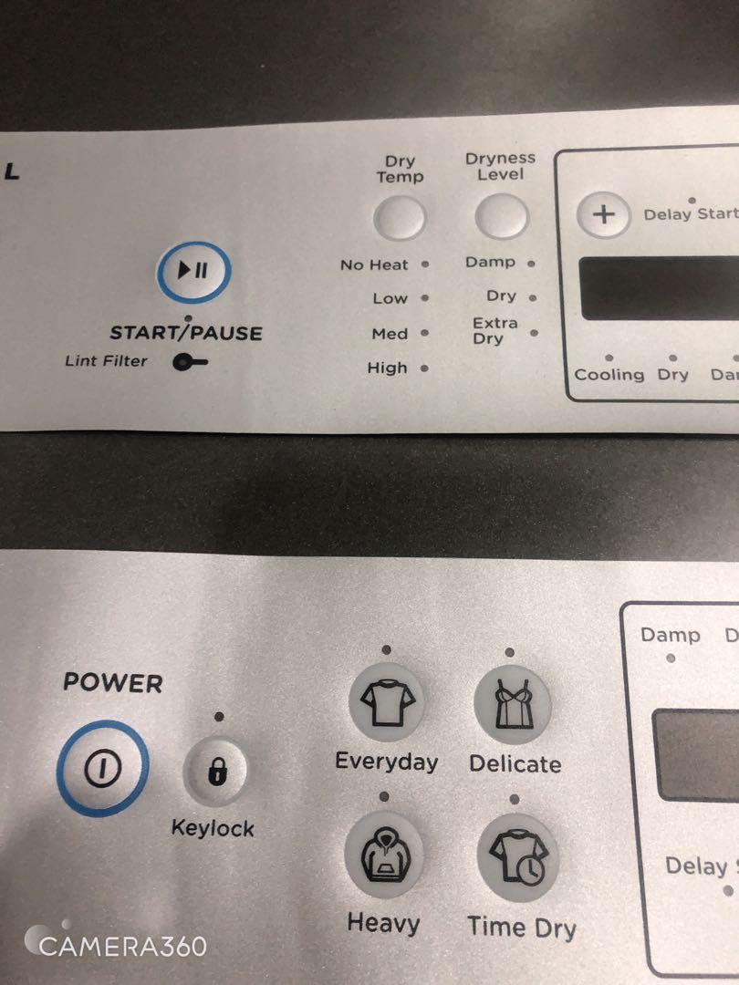 Fisher&Paykel Dryer Front/Control Panel Normal&UpsideDown, TV & Home