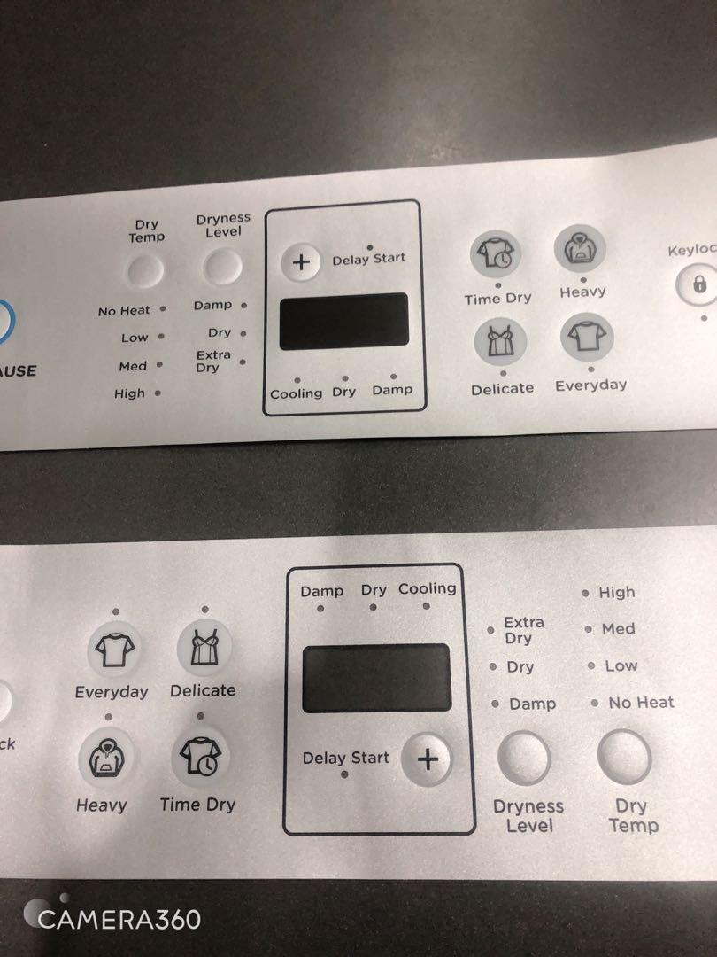 Fisher&Paykel Dryer Front/Control Panel Normal&UpsideDown, TV & Home
