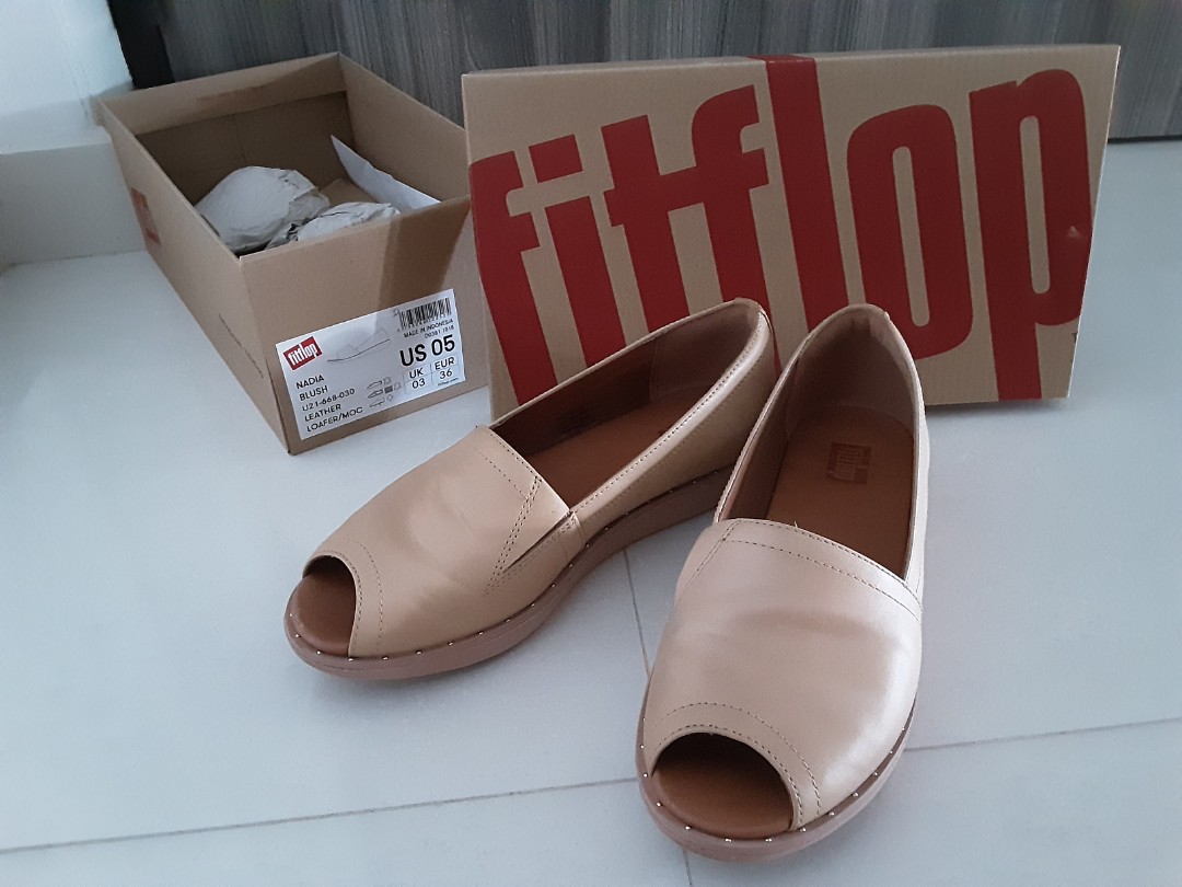 Fitflop nadia peep toe loafers store