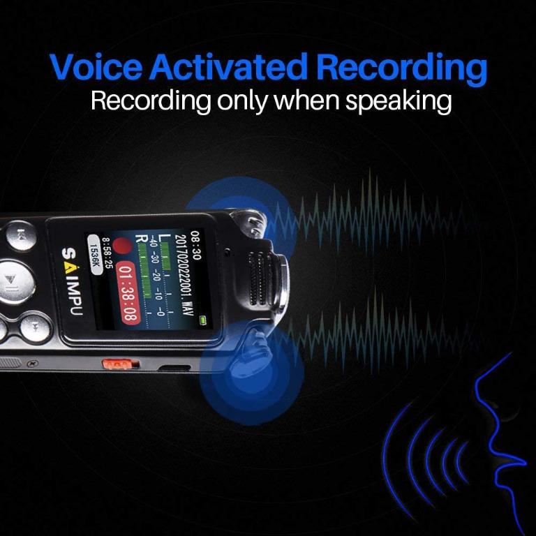 8GB Spy Watch Audio Sound Recorder Voice Activation 1536K High