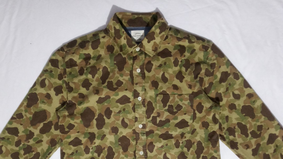 Frogskin camo flannel shirt, Fesyen 