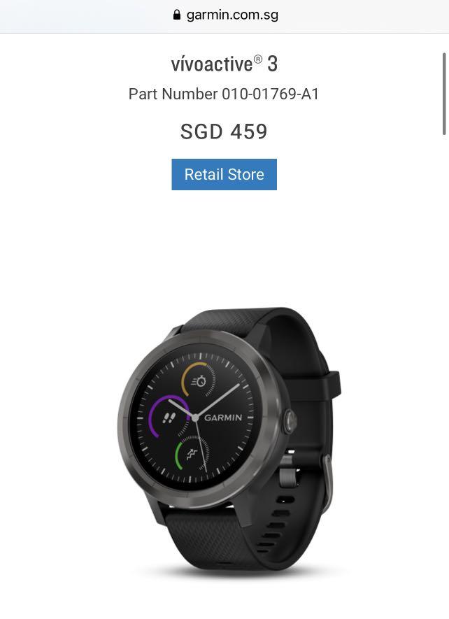 Garmin vivoactive 3 black on sale with slate