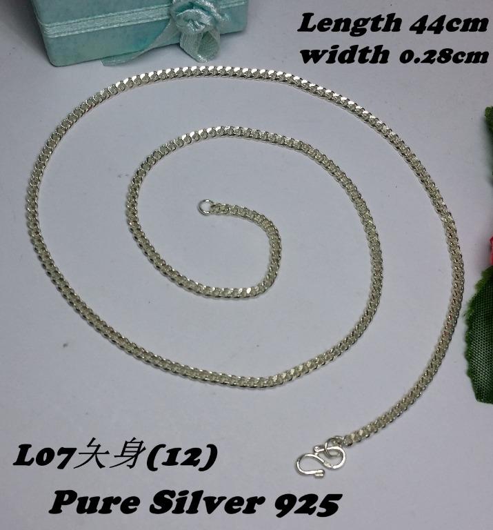 Genuine SILVER 925 Necklace Rantai Leher Untuk Orang Dewasa Luxury Accessories on Carousell