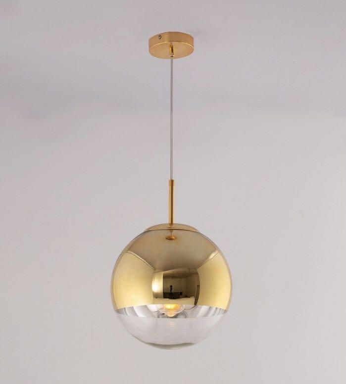 Gold Glass Ball Pendant Light Furniture Home Living Lighting Fans On Carou - Ball Ceiling Light Glass