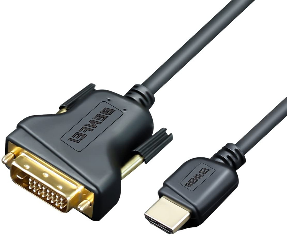 1supports Xbox One 1.8m iNassen DVI to HDMI//HDMI to DVI adapter cable supports two-way transmission 6ft laptop high-speed 1080P Full HD 24 3D HDMI to DVI cable DVI-D male to HDMI male-black
