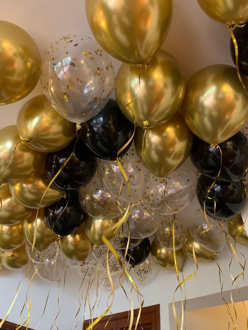 Gold helium balloons store