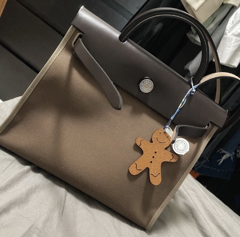 Hermes Herbag 31 Etoupe Luxury Bags Wallets on Carousell