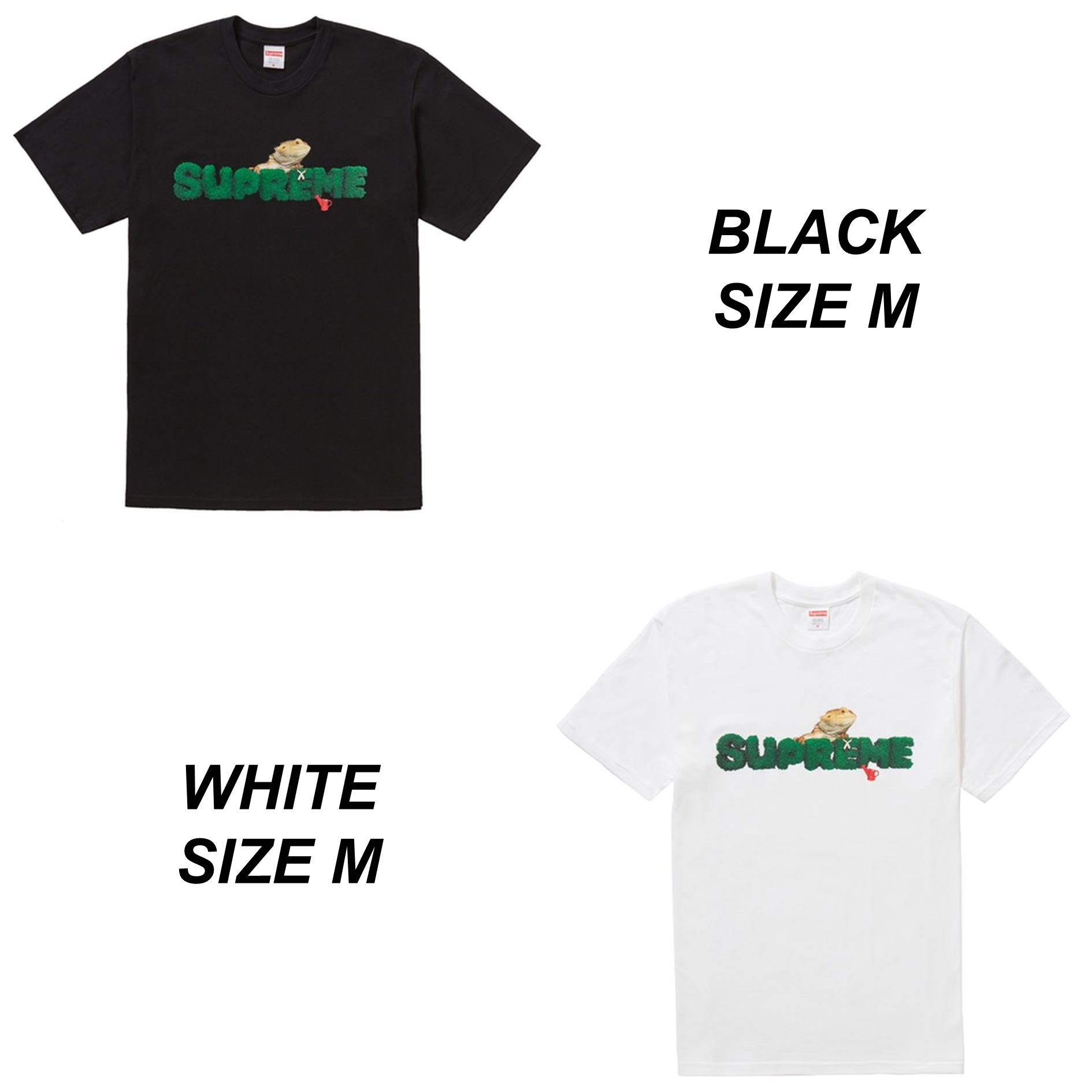 supreme lizard tee black