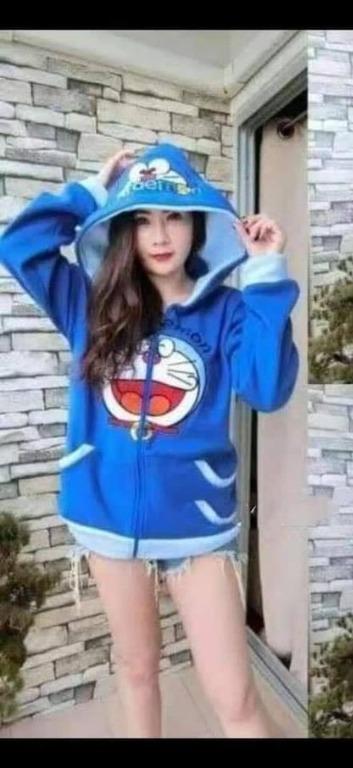 Ladies Doraemon Hoodie Free Size Women s Fashion Coats Jackets and Outerwear on Carousell