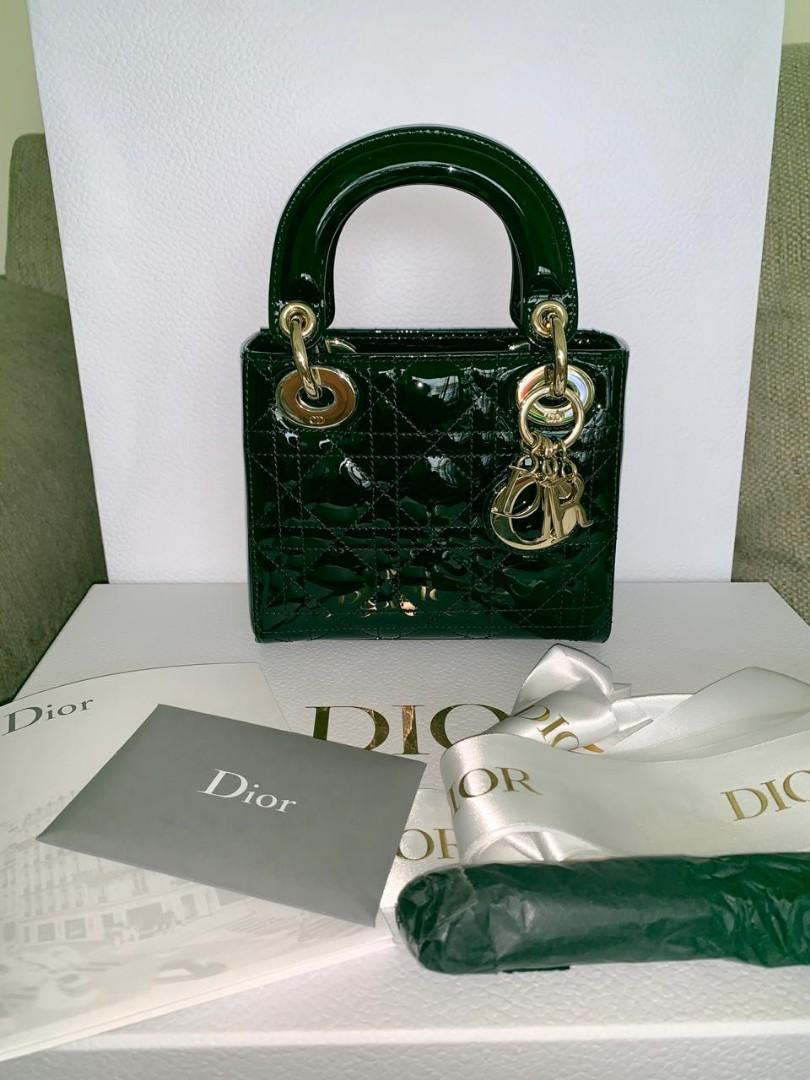 Lady Dior Patent Mini Black SHW 