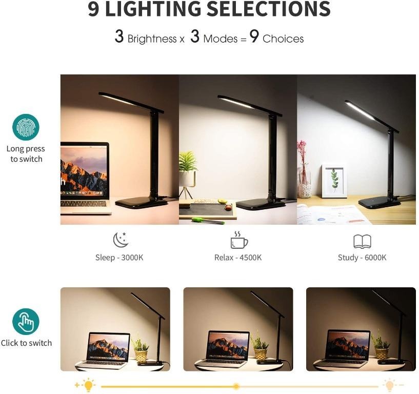 Topelek led desk lamp discount