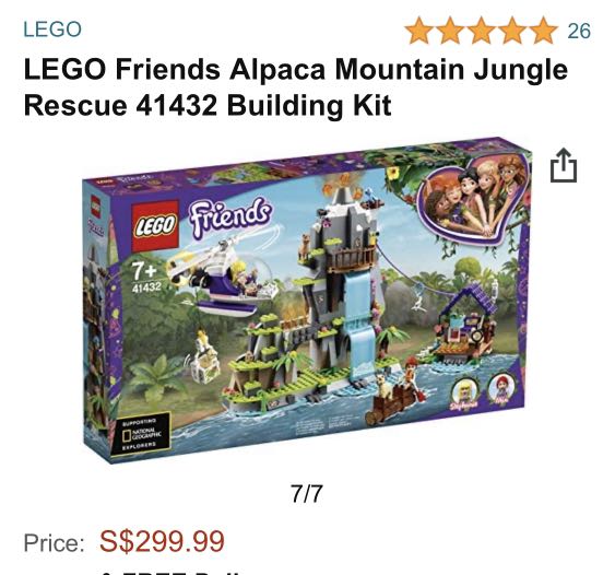 Lego friends alpaca mountain 2025 jungle rescue 41432 building kit