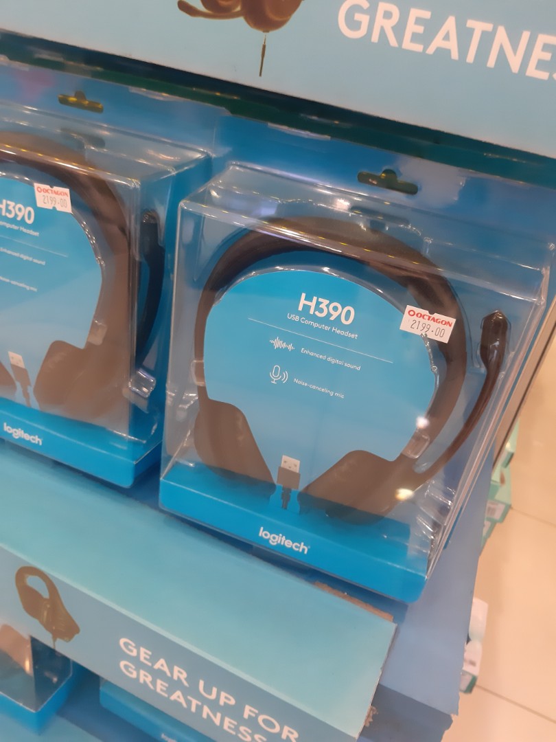 logitech h390 headset blinking red light