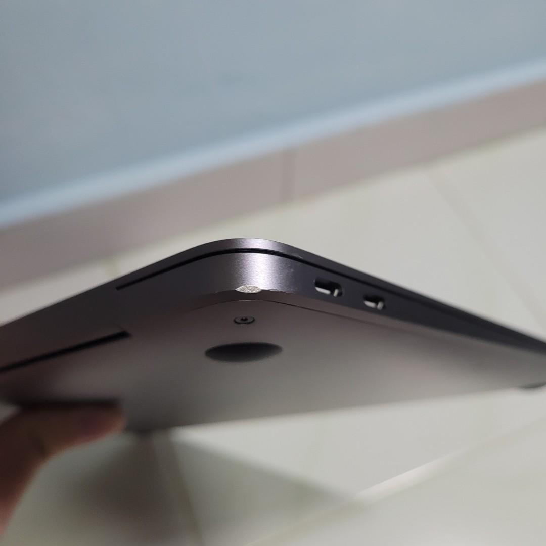 Macbook Air M1 space grey laptop, corners dented, Computers & Tech