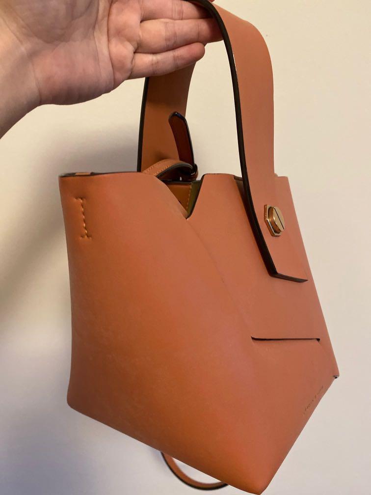 Charles keith wristlet handle bucket outlet bag