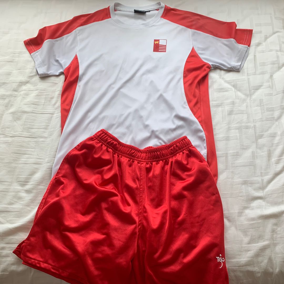 njc pe shirt and shorts , Men's Fashion, Activewear on Carousell