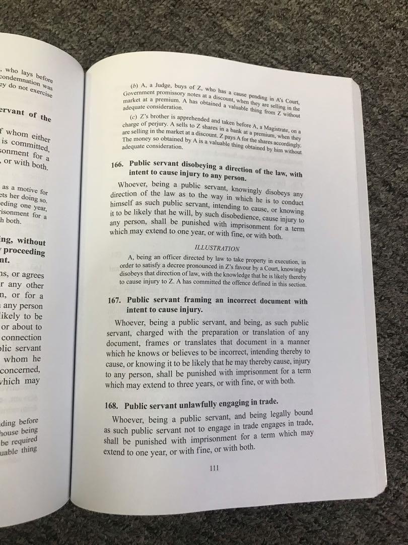 Penal Code (Category: Textbooks) located in Johor Bahru. Submitted by dsylily (Listing ID 1058693374, Image 2). Description: Clean. No marks..