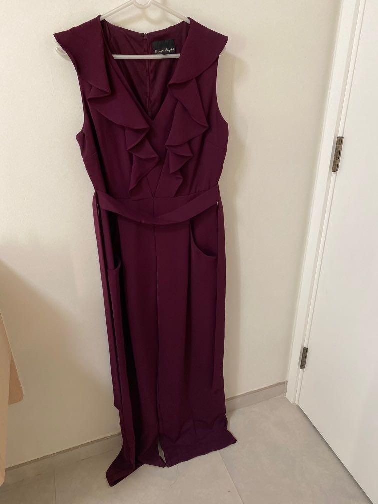 Phase eight burgundy jumpsuit Clearance