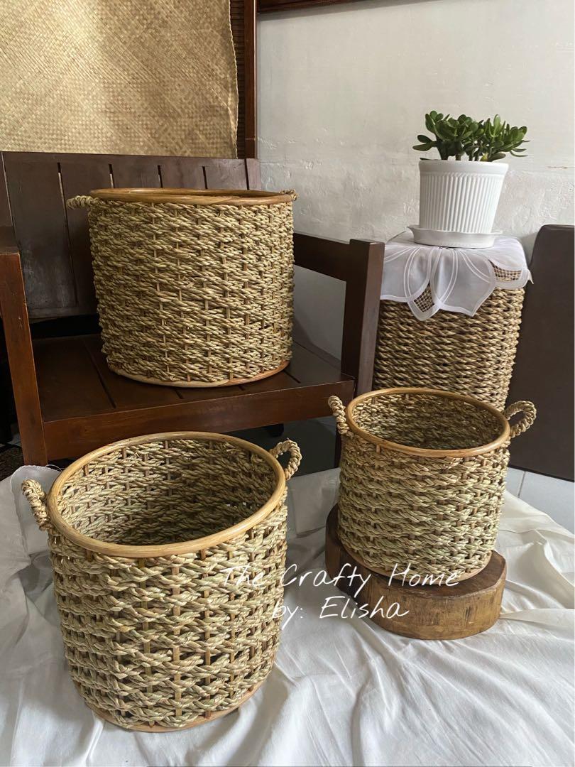 PLANTERS BASKET (Category: Laundry Baskets) located in Marikina City. Submitted by thecraftyhomebyelisha (Listing ID 1058658158, Image 1). Description: ALESSANDRA BASKET ❤️ Bestseller 😊 Upper diameter x height Small: 10x9 Medium: 12x11 Large: 15x13 .