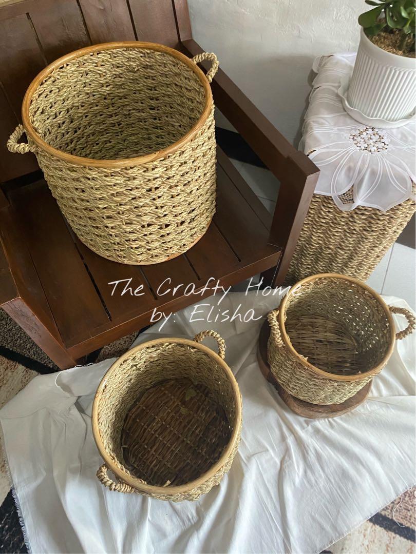 PLANTERS BASKET (Category: Laundry Baskets) located in Marikina City. Submitted by thecraftyhomebyelisha (Listing ID 1058658158, Image 2). Description: ALESSANDRA BASKET ❤️ Bestseller 😊 Upper diameter x height Small: 10x9 Medium: 12x11 Large: 15x13 .