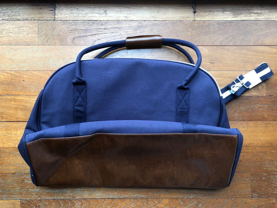POLO RALPH LAUREN NAVY BLUE DUFFEL WEEKENDER TRAVEL BAG CARRY ON