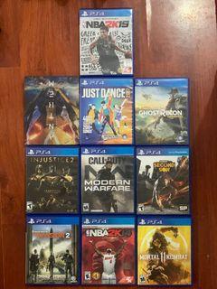 PS4 CDS SOLD INDIVIDUALY