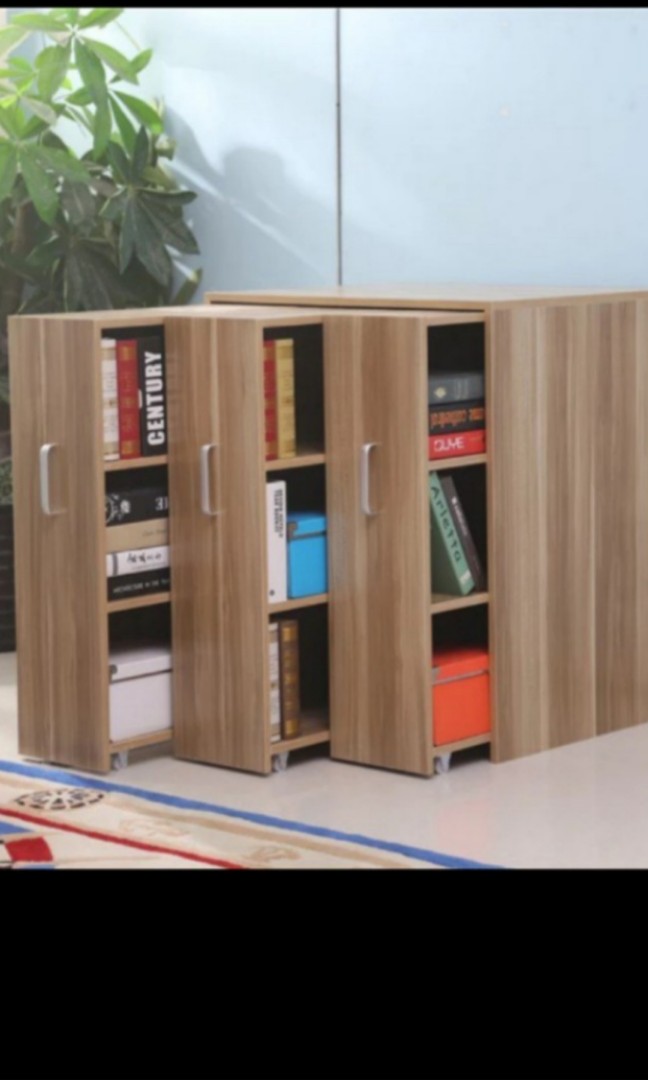 Pull out Vertical Book Shelf, Furniture & Home Living, Furniture