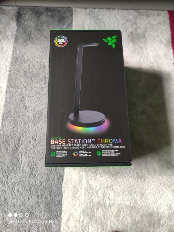 RAZER Base Station V2 Chroma Black Headset Headphone Stand USB