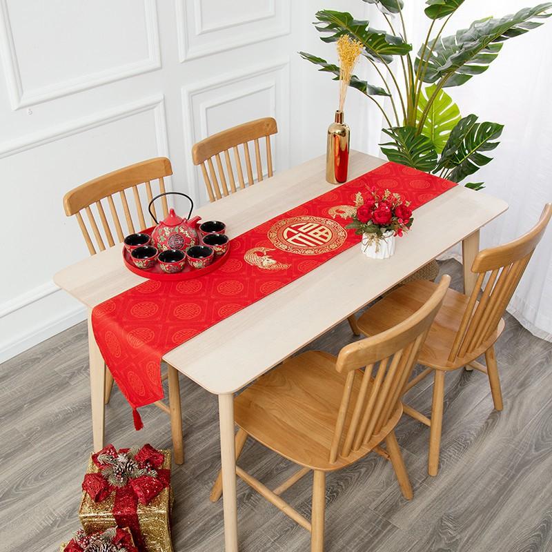Red Chinese New Year Table Runner Furniture Home Decor Others On Carousell