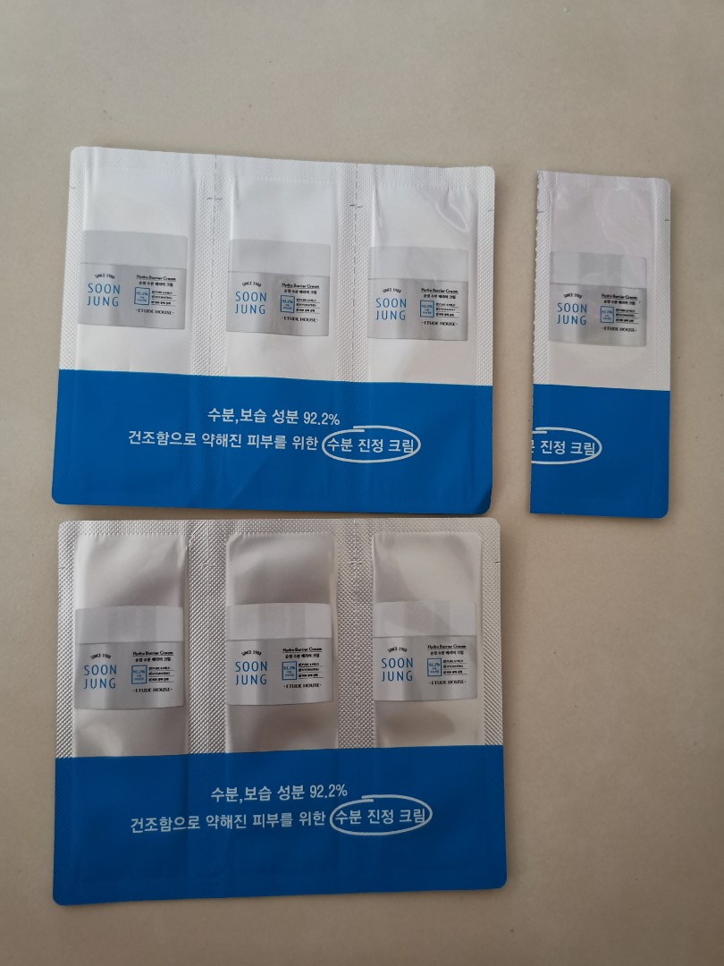 Soon jung hydro barrier cream samples 31, Beauty & Personal Care, Face, Face Care on Carousell