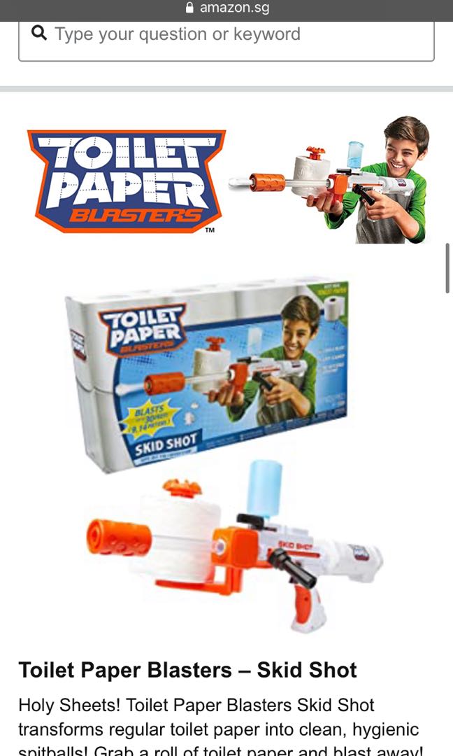 Toilet paper gun free, Babies & Kids, Baby Nursery & Kids Furniture, Other Kids Furniture on