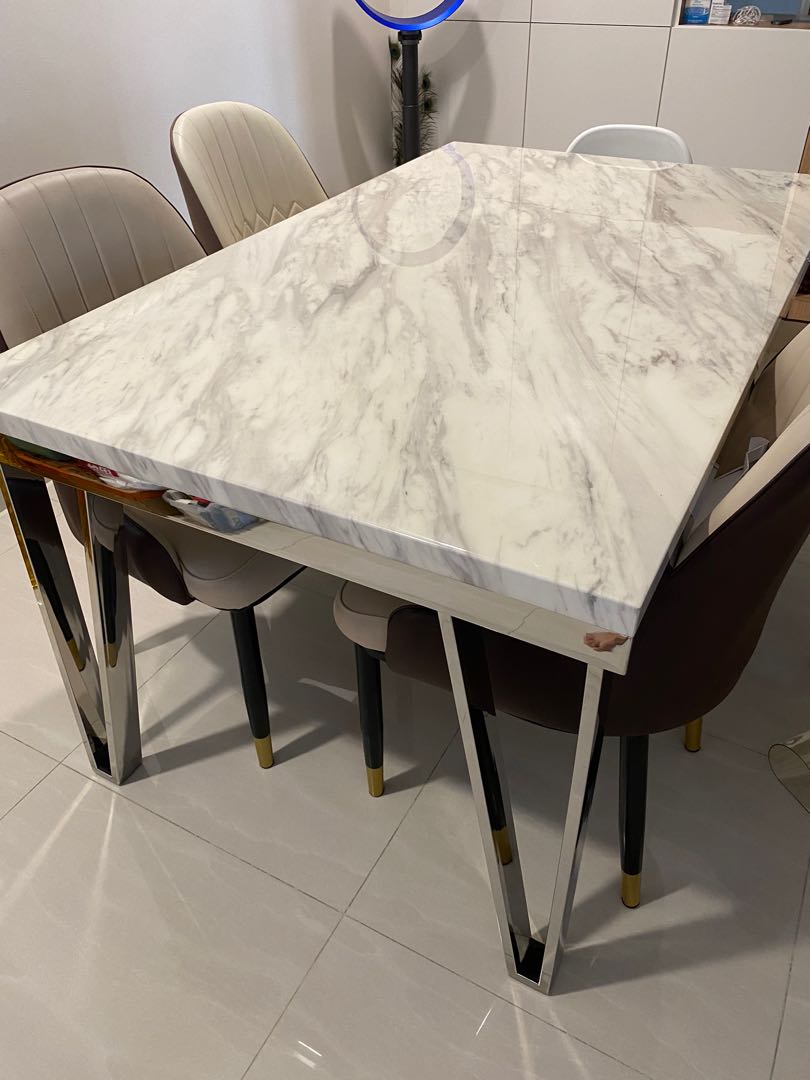 Xclusive Cultured Marble Table, Furniture & Home Living, Furniture