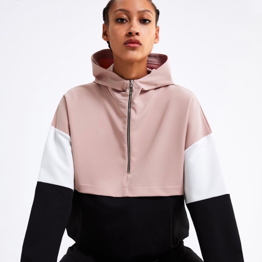 Zara jacket sale with pouch pocket