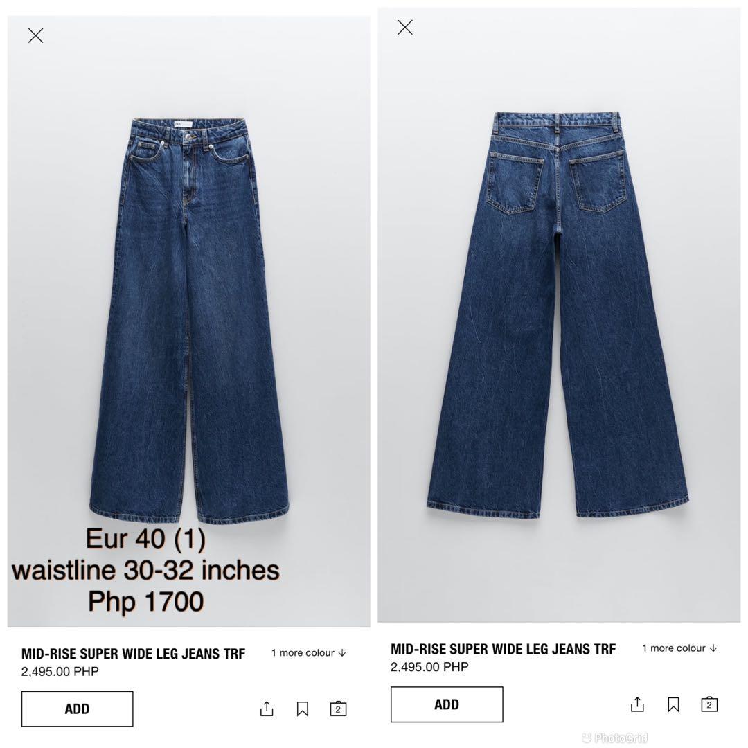 SUPER WIDE-LEG JEANS - Oyster White | ZARA Thailand