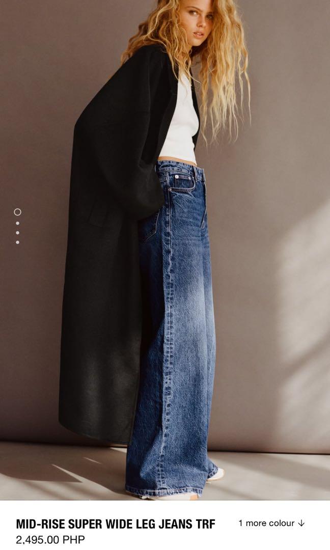 Zara Super wide leg pants, Women's 
