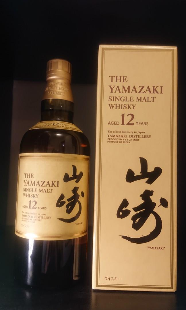 山崎12年舊版有盒yamazaki 12 日本威士忌, 嘢食& 嘢飲, 酒精飲料