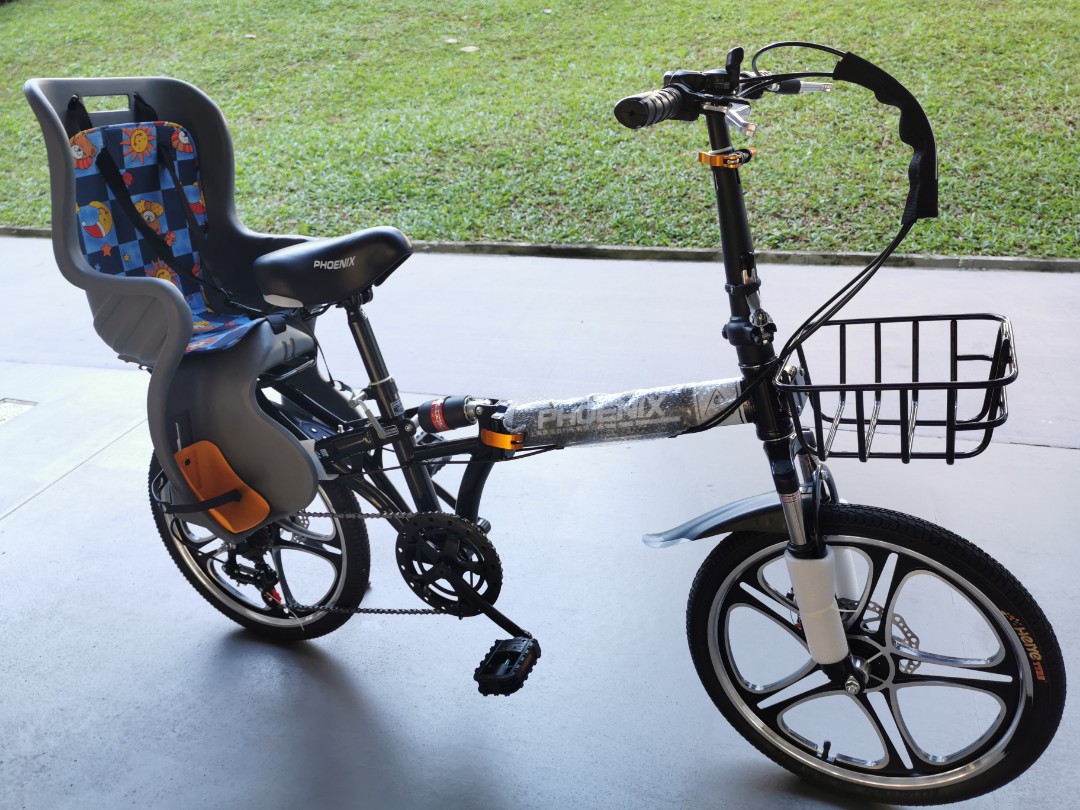 20 inch foldable bicycle with rear child seat Sports Equipment