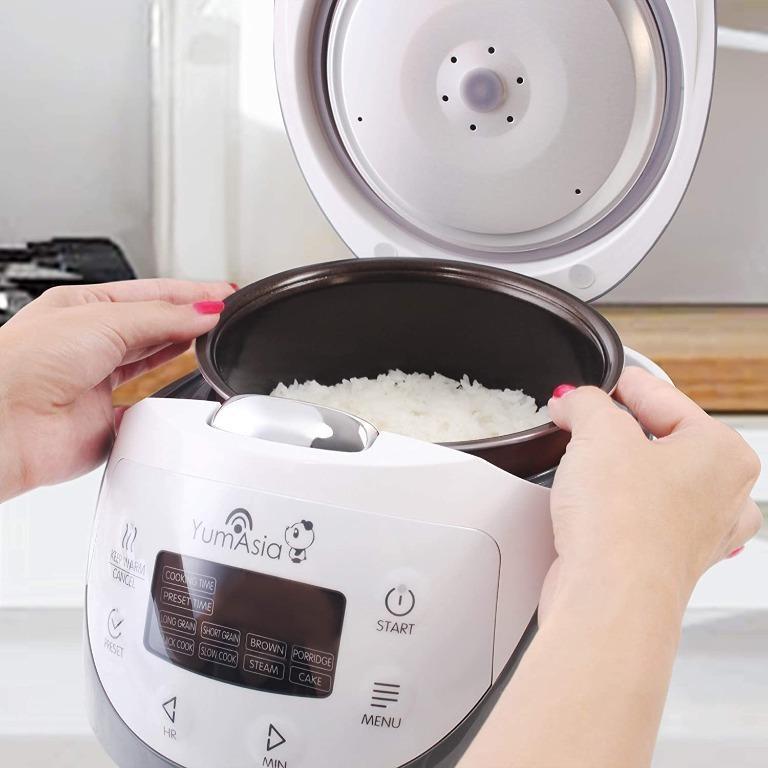 Yum Asia Sakura Rice Cooker with Ceramic Bowl and Advanced Fuzzy Logic (8 Cup, 1.5 Litre) 6 Rice Cook Functions, 6 Multicook Functions, Motouch LED